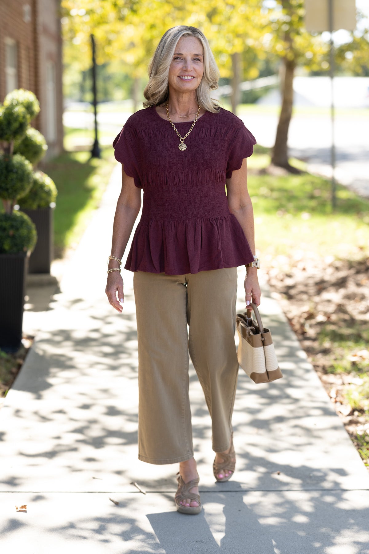 Etta Burgundy Top