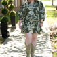 Zahra Olive Floral Dress