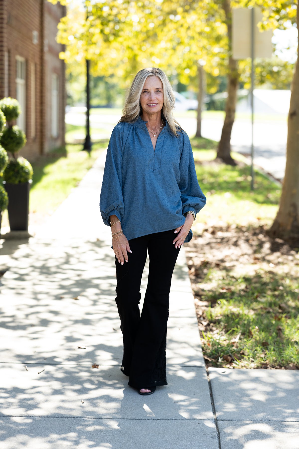Sadie Slate Blue Top -