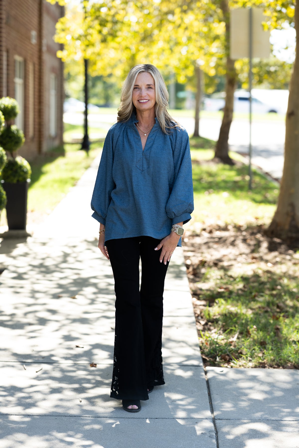 Sadie Slate Blue Top -
