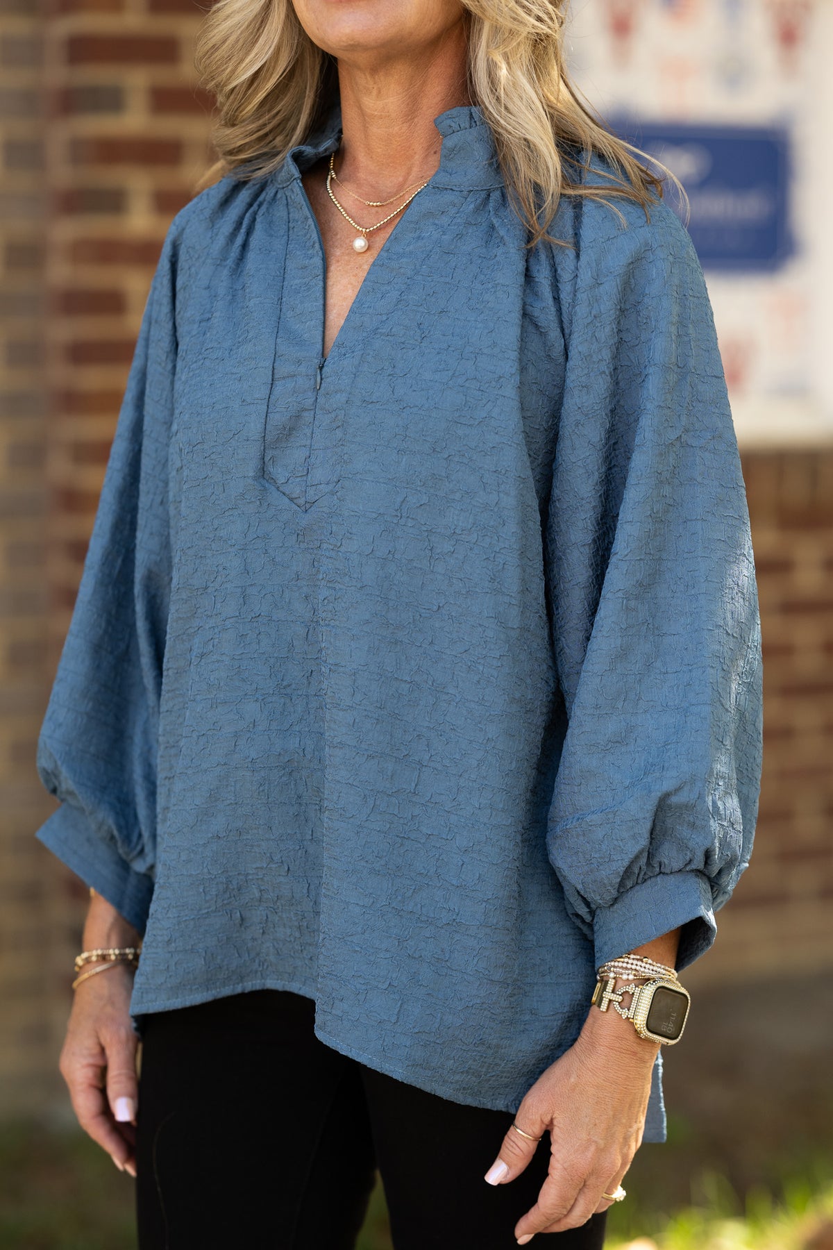 Sadie Slate Blue Top -