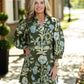 Zahra Olive Floral Dress