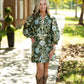 Zahra Olive Floral Dress