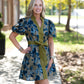 Ren Olive Floral Dress