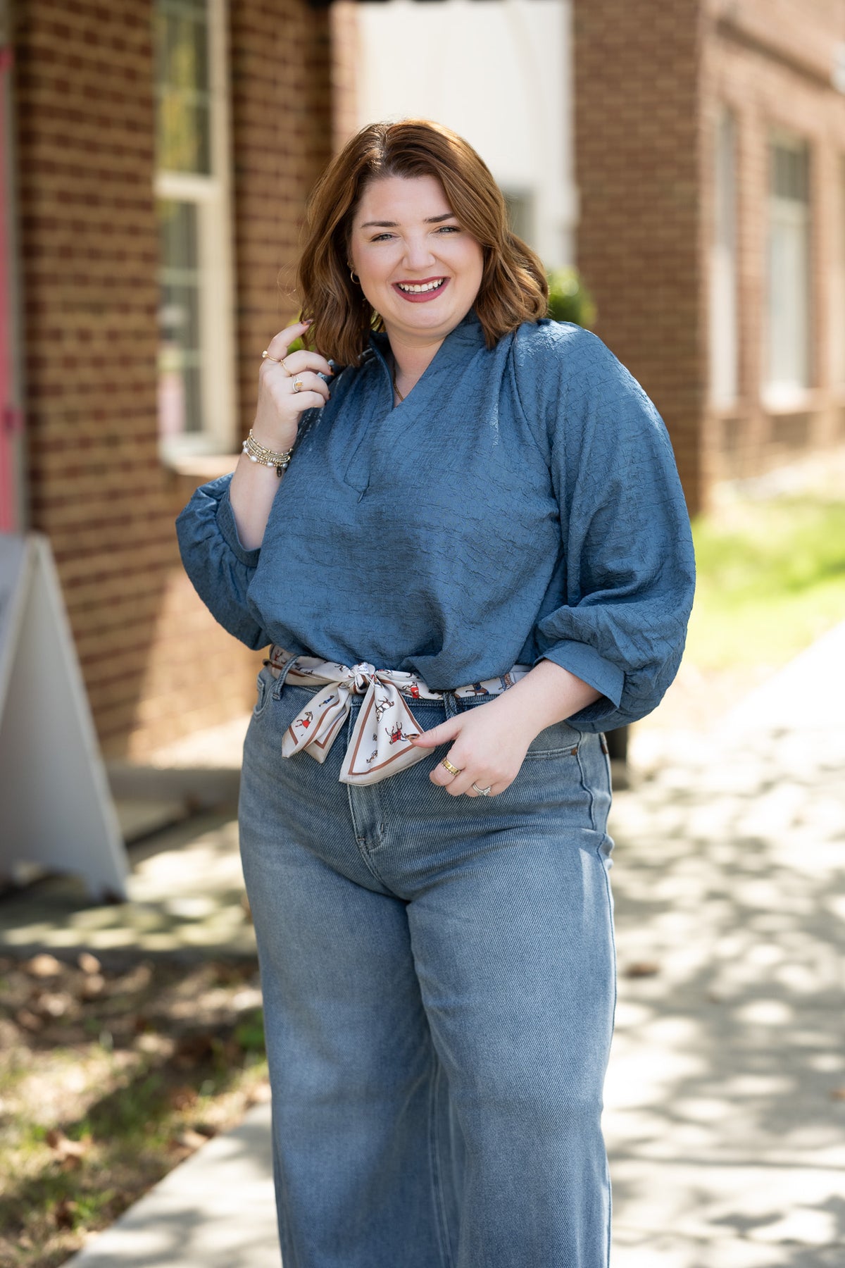 Sadie Slate Blue Top -