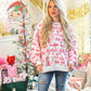 Holiday Toile Printed Oversized Pullover