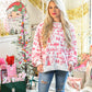 Holiday Toile Printed Oversized Pullover
