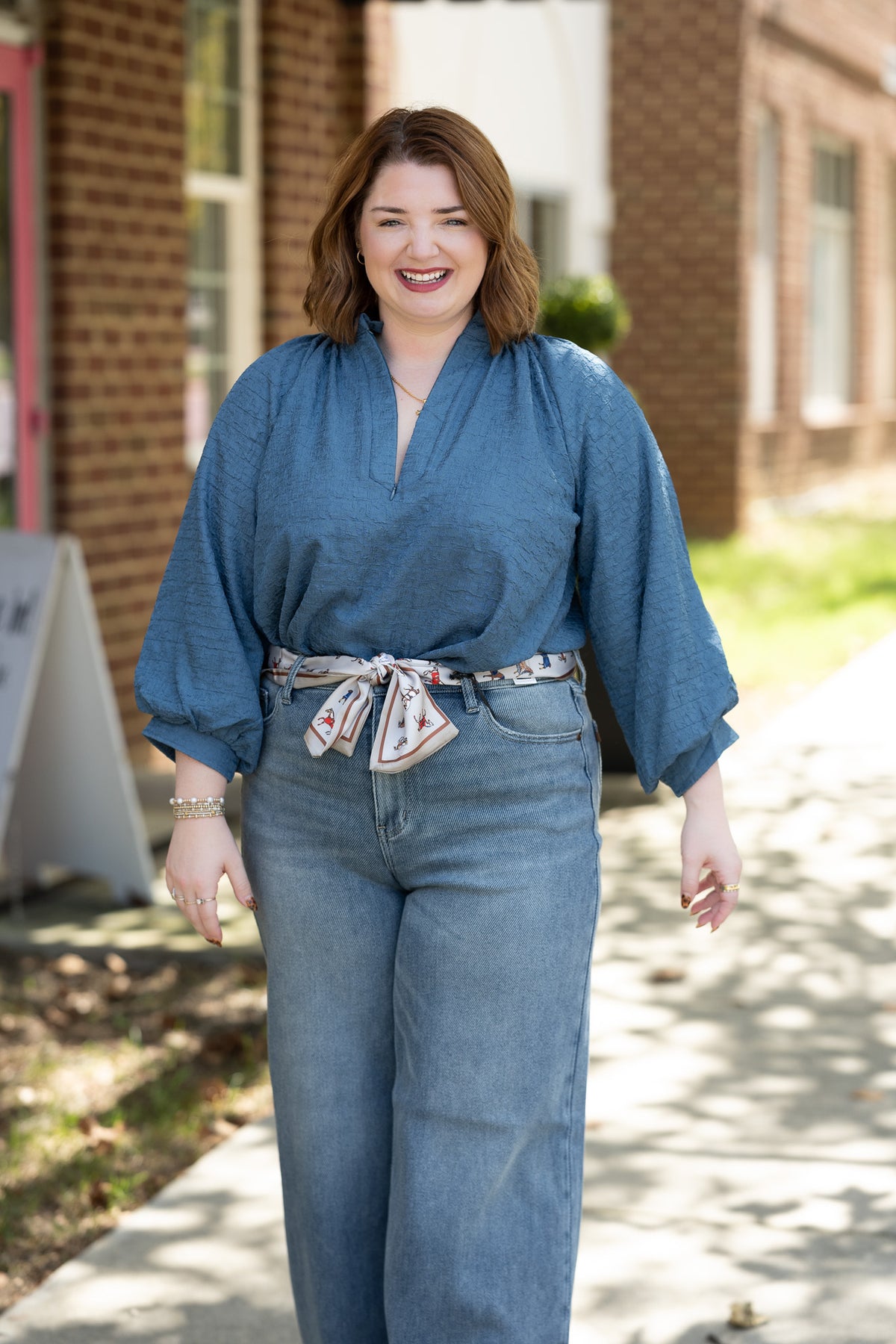 Sadie Slate Blue Top -
