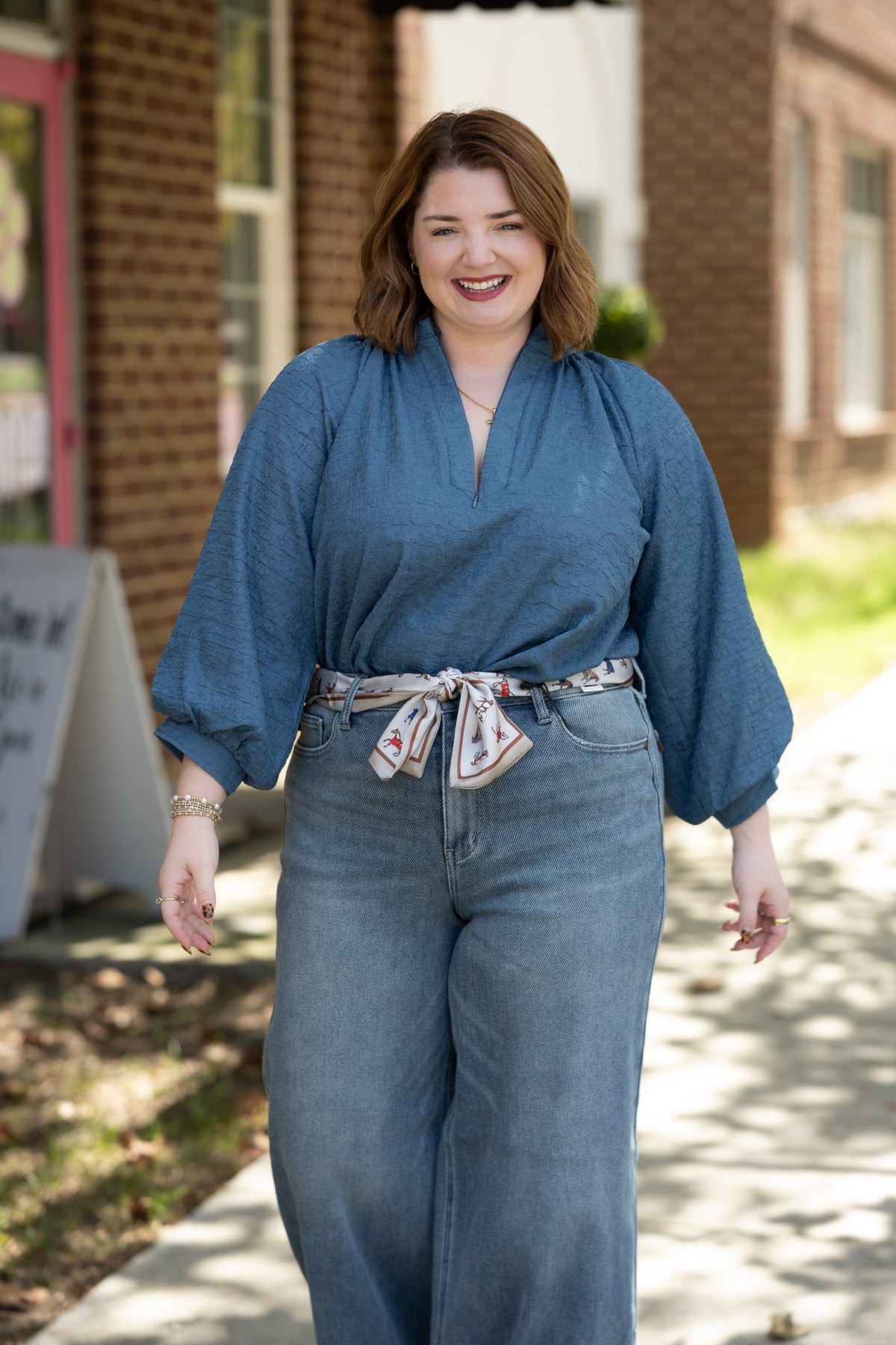 Sadie Slate Blue Top -