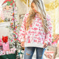 Holiday Toile Printed Oversized Pullover