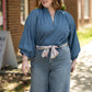 Sadie Slate Blue Top -