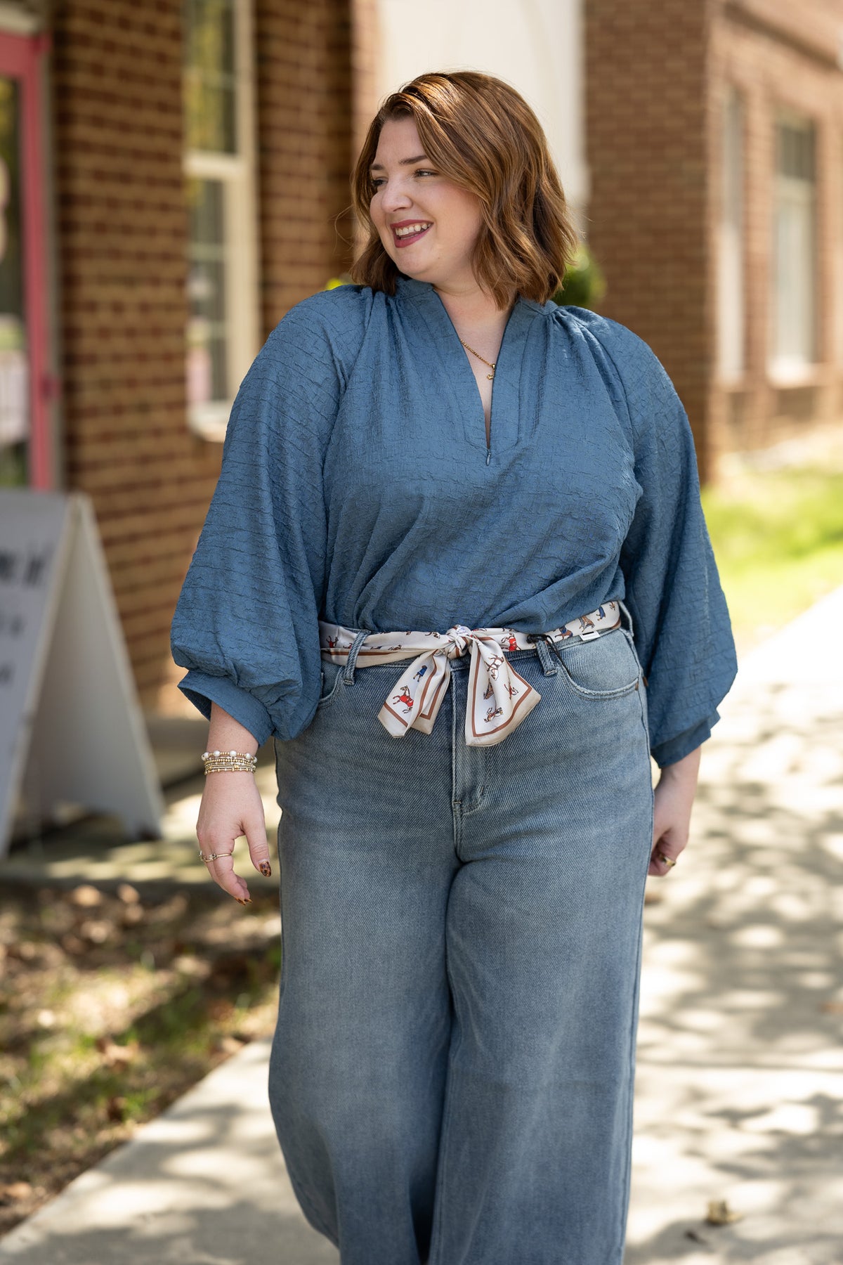 Sadie Slate Blue Top -