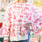 Holiday Toile Printed Oversized Pullover