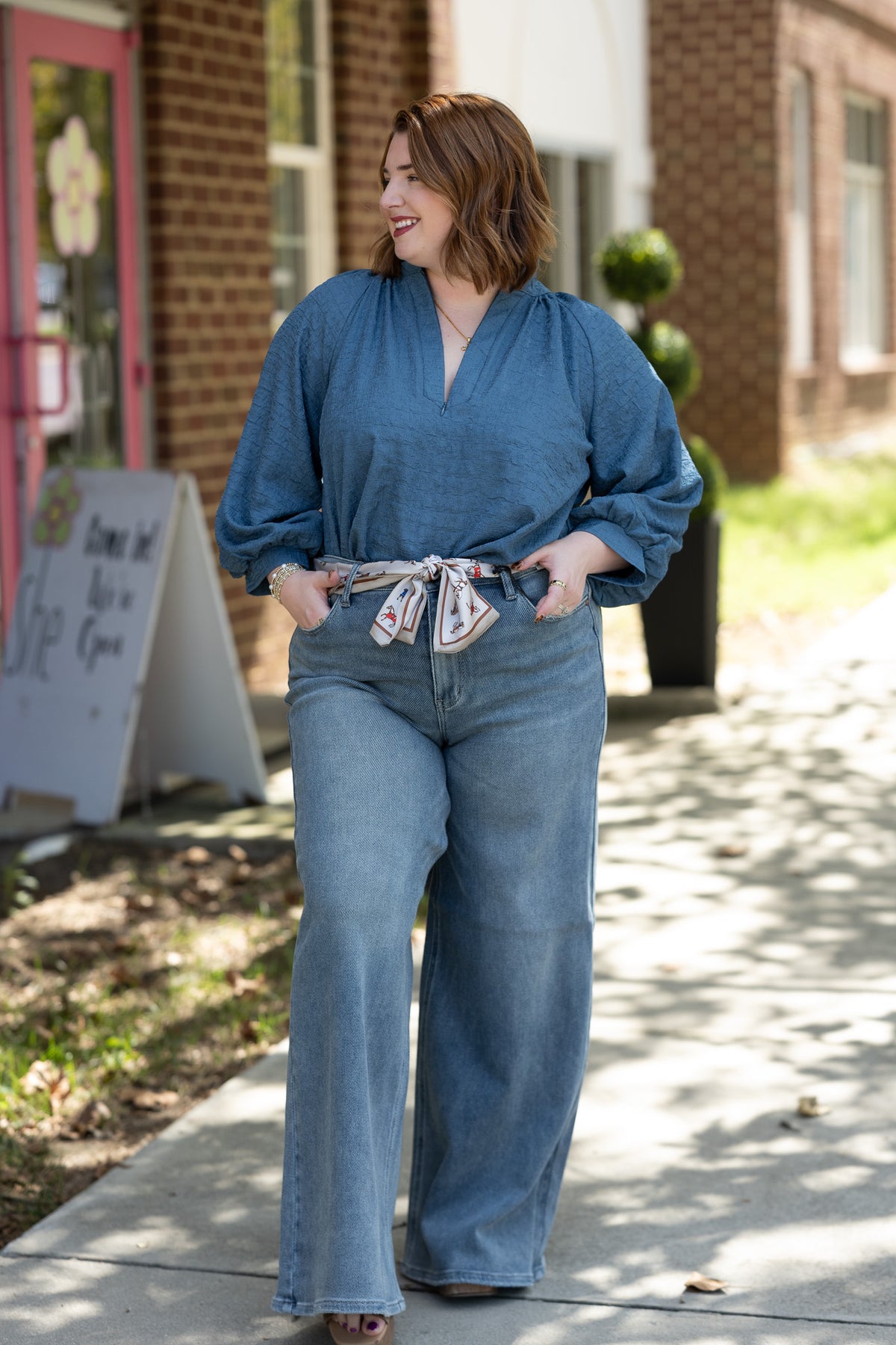 Sadie Slate Blue Top -