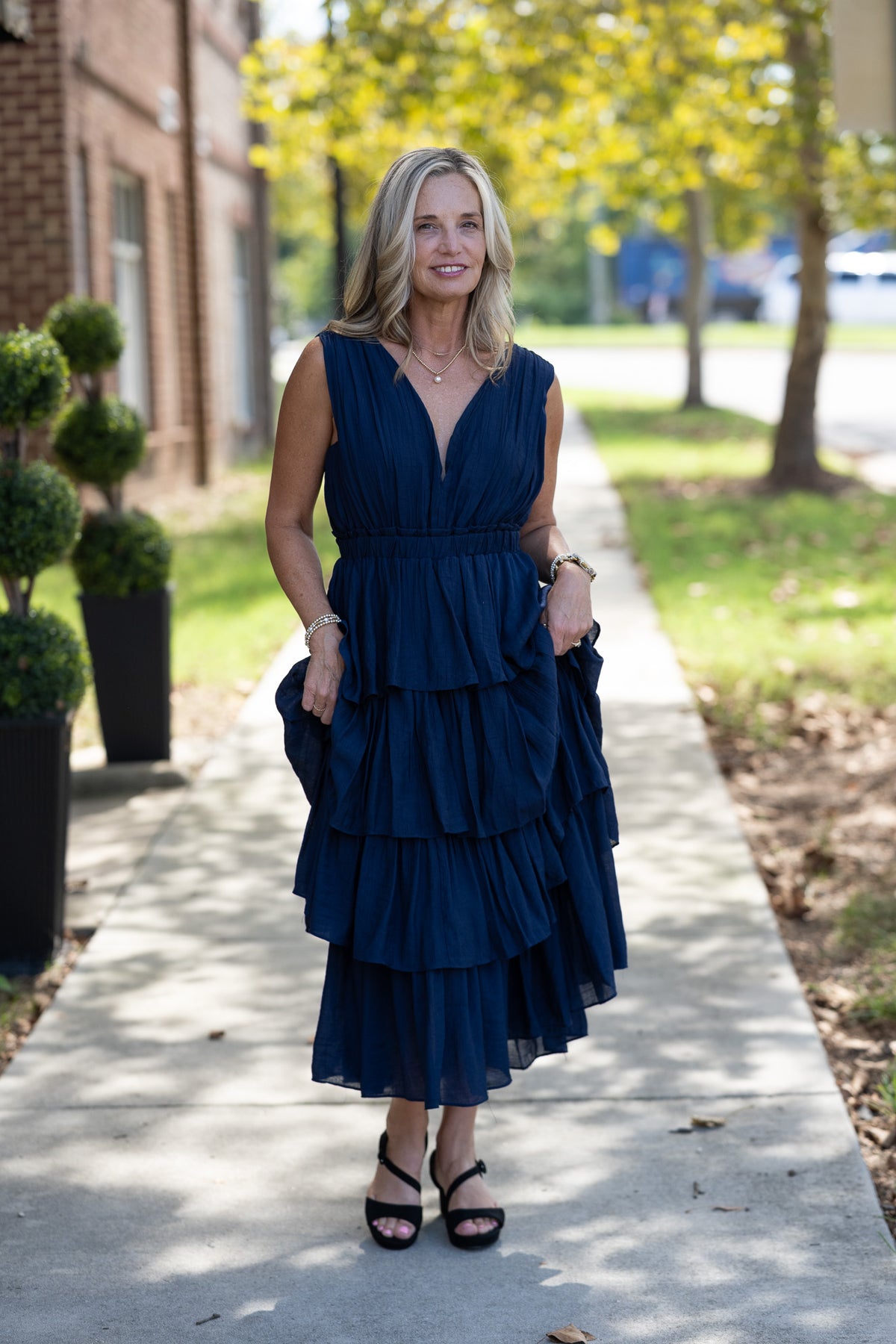 Sweet Moments Navy Maxi Dress