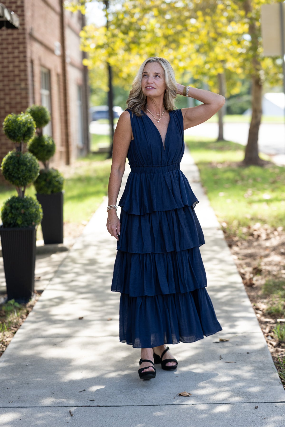 Sweet Moments Navy Maxi Dress