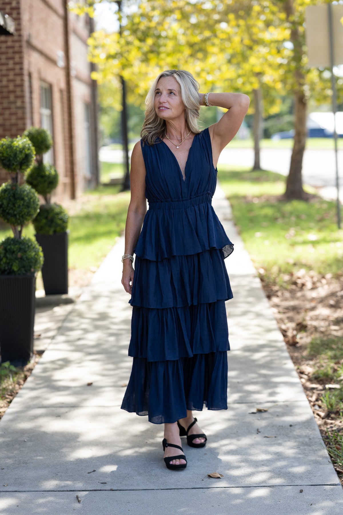 Sweet Moments Navy Maxi Dress