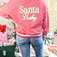Santa Red Stripe Varsity Crew