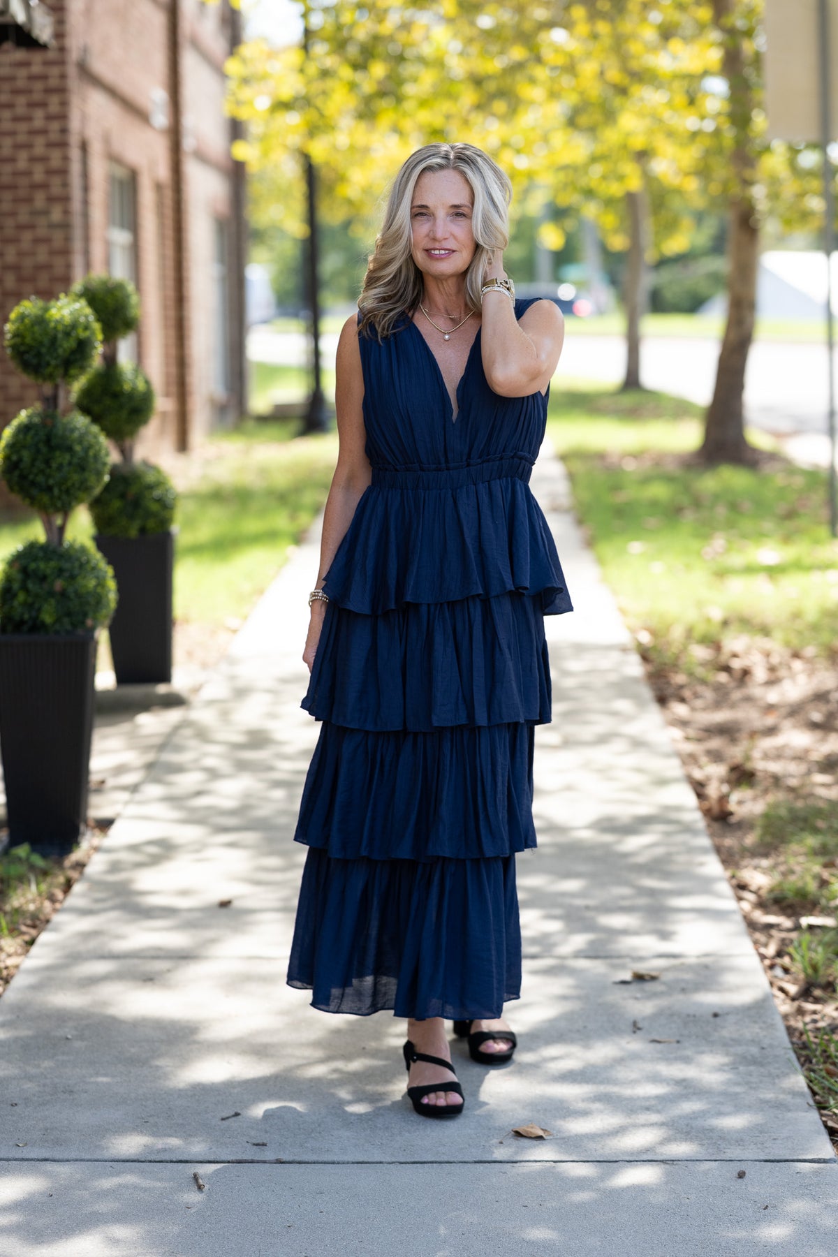 Sweet Moments Navy Maxi Dress