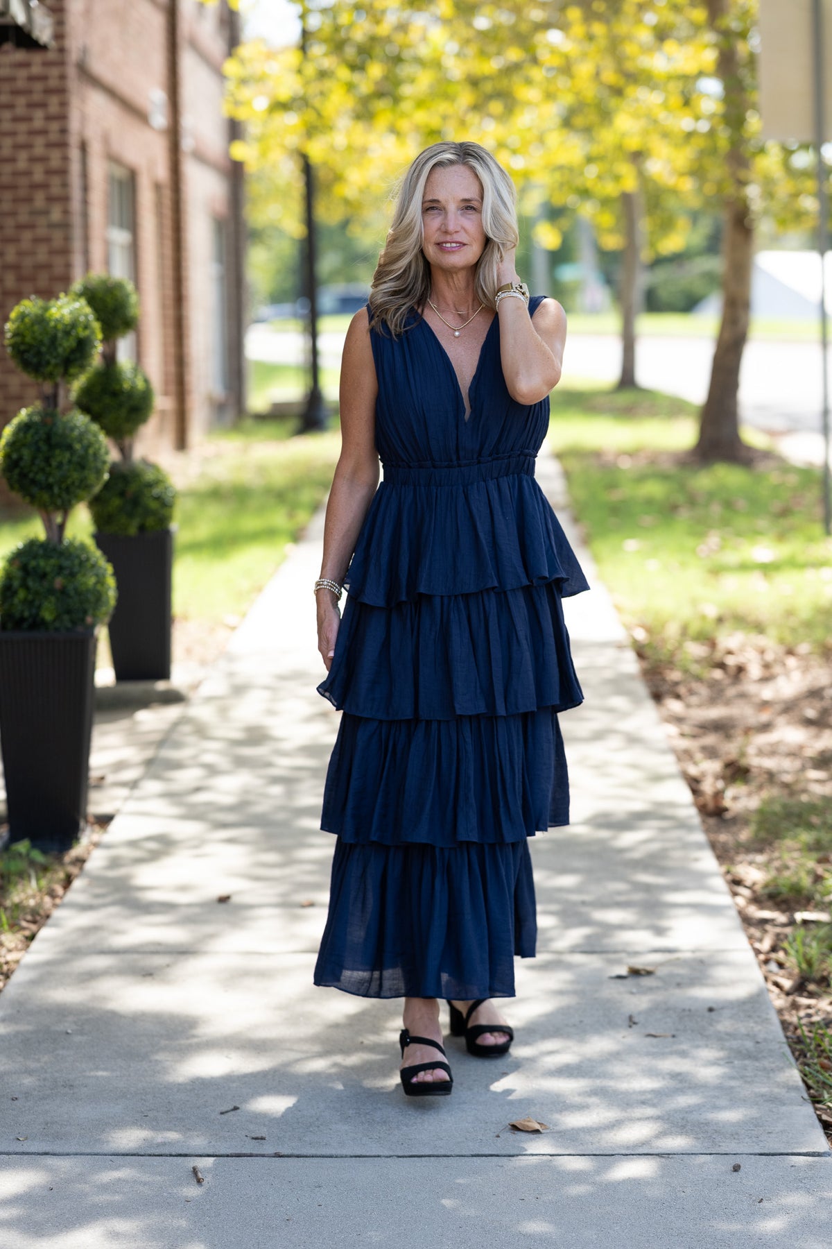 Sweet Moments Navy Maxi Dress
