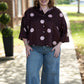 Point Burgundy Dot Top