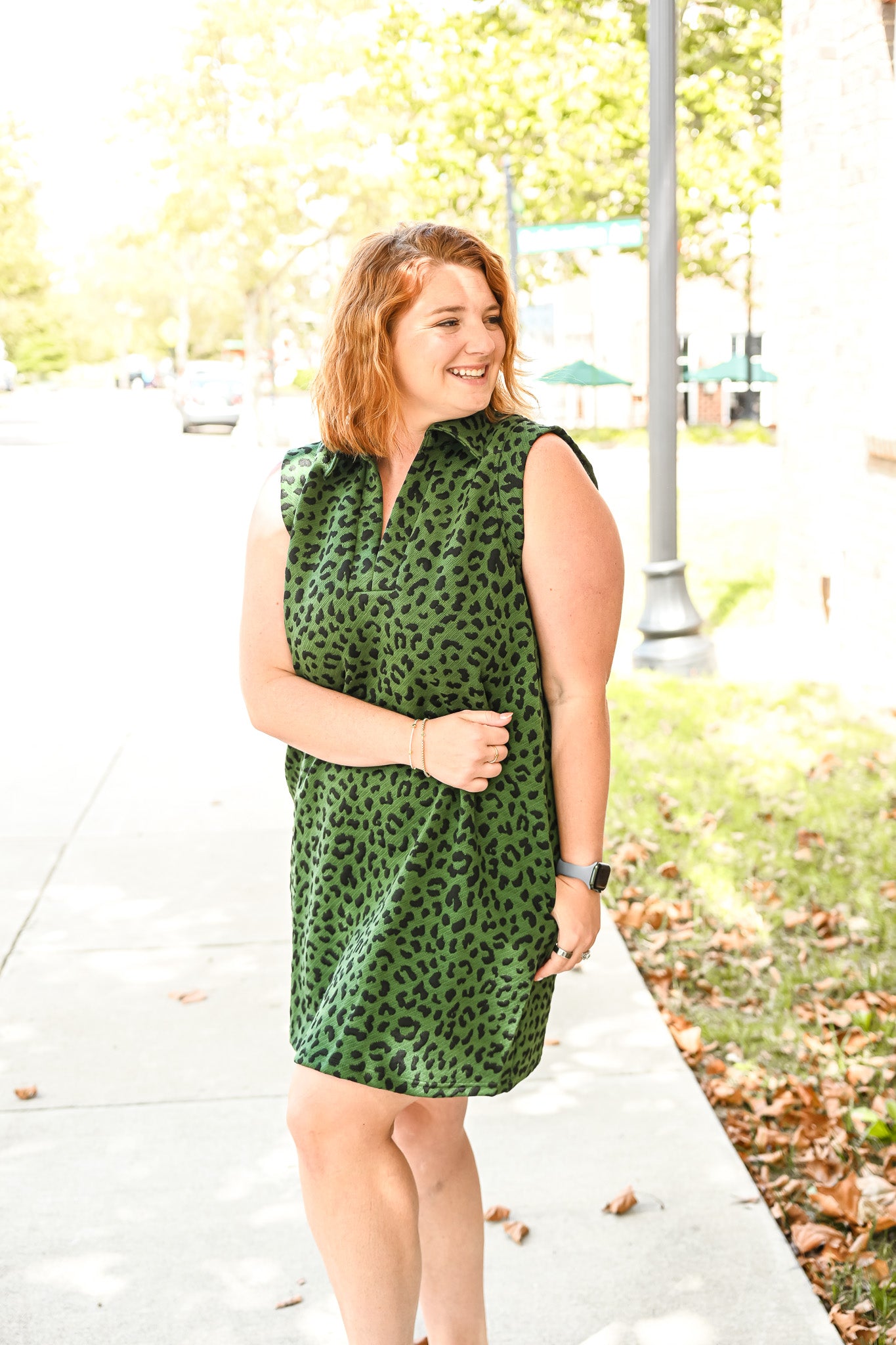 Mollie Green Cheetah Dress -