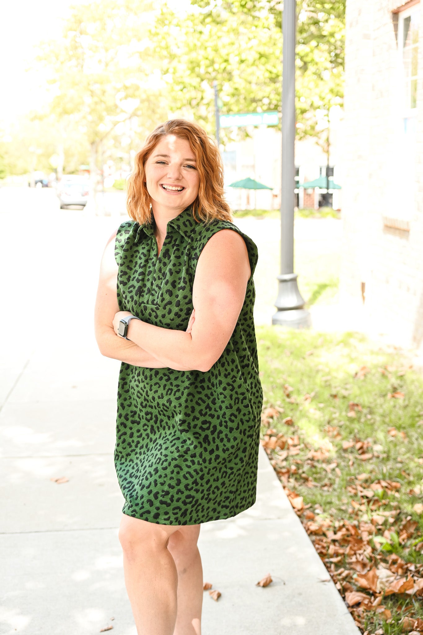 Mollie Green Cheetah Dress -