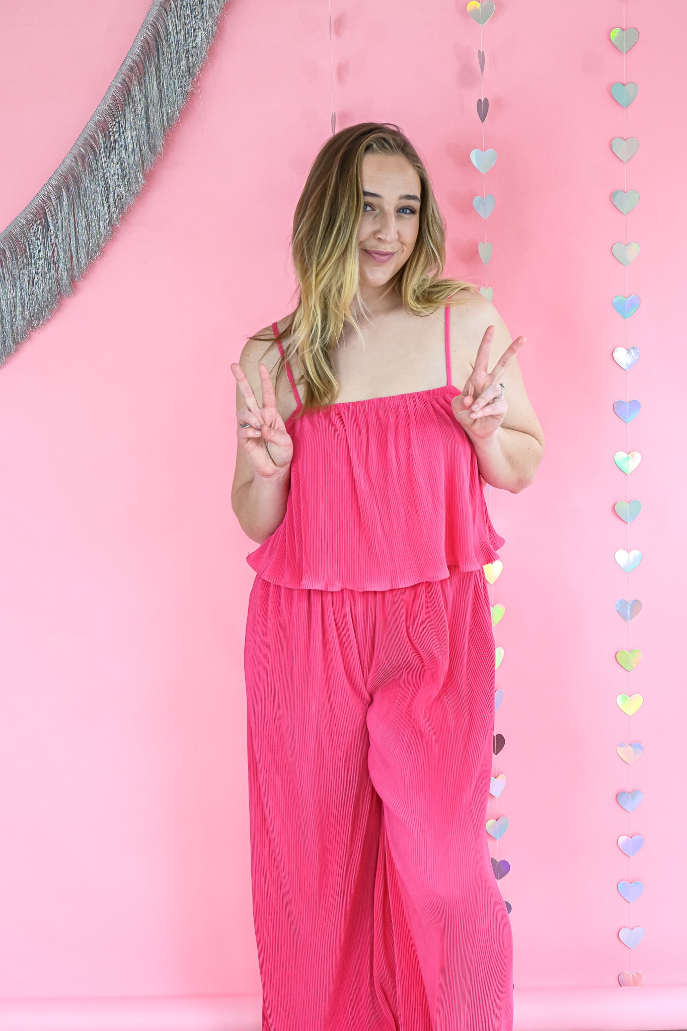 Totally In Love Pleated Jumpsuit -