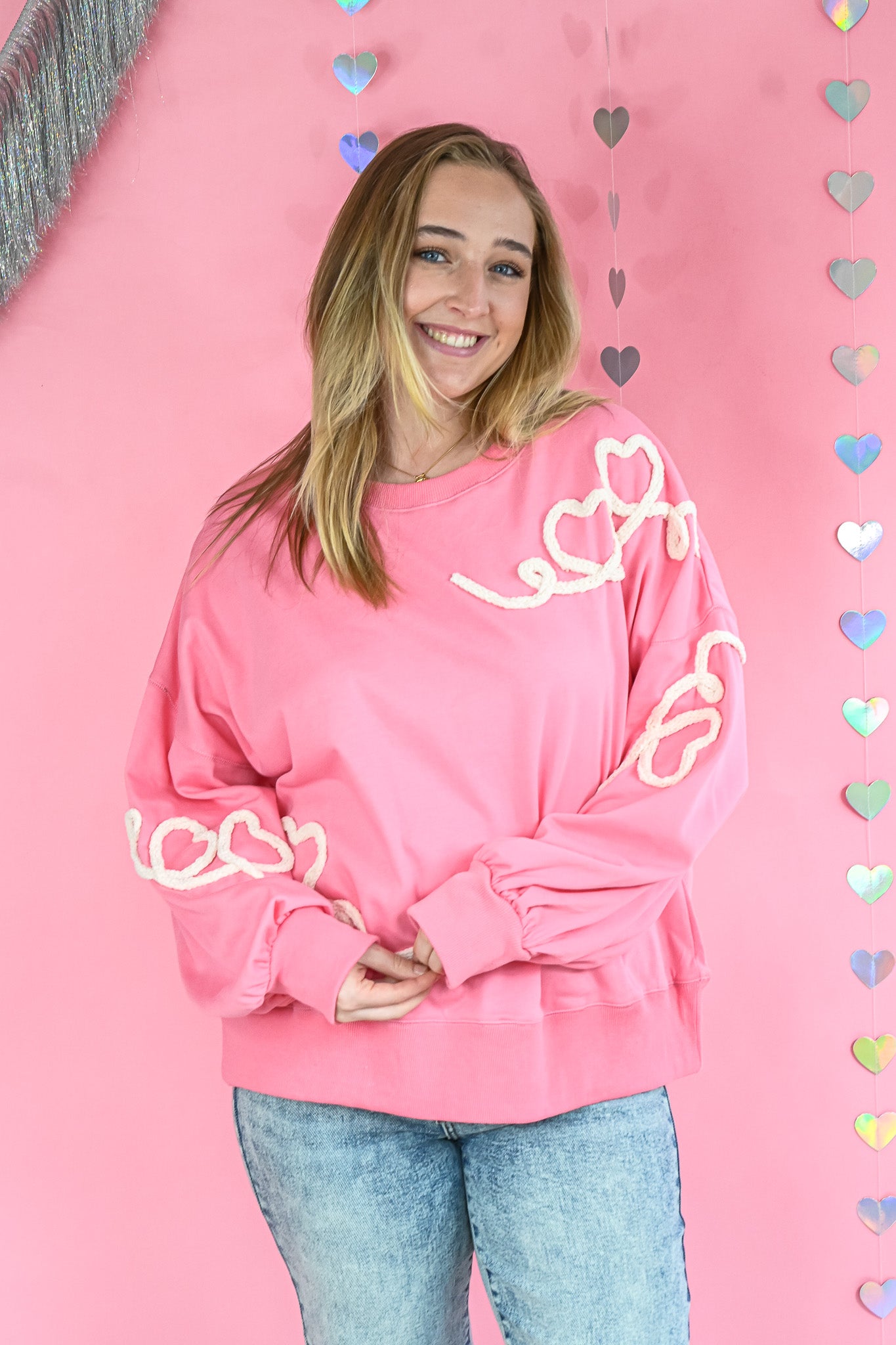Heart Embroidered Top -