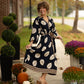 Fawn Navy Leaf Maxi -