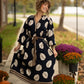 Fawn Navy Leaf Maxi -