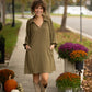 Wisteria Olive Scallop Dress