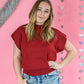 In The Know Top - Merlot -