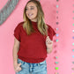 In The Know Top - Merlot -