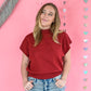 In The Know Top - Merlot -