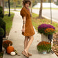 Caroline Camel Dress