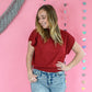 In The Know Top - Merlot -