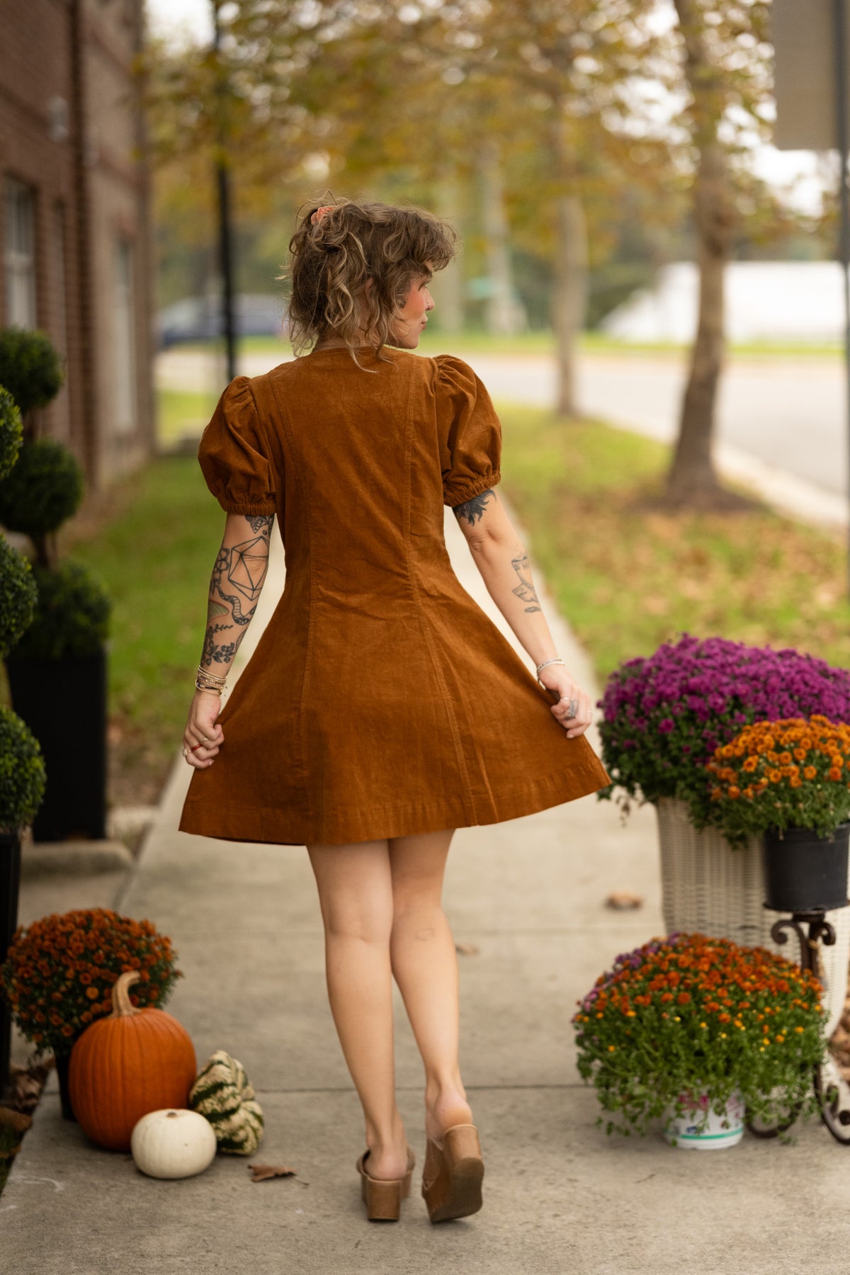 Caroline Camel Dress