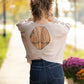 Mineral Wash Waffle Open Back Top