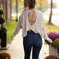 Mineral Wash Waffle Open Back Top