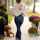 Mineral Wash Waffle Open Back Top