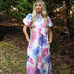 Pink Purple Poppy Maxi Dress