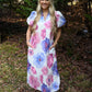 Pink Purple Poppy Maxi Dress