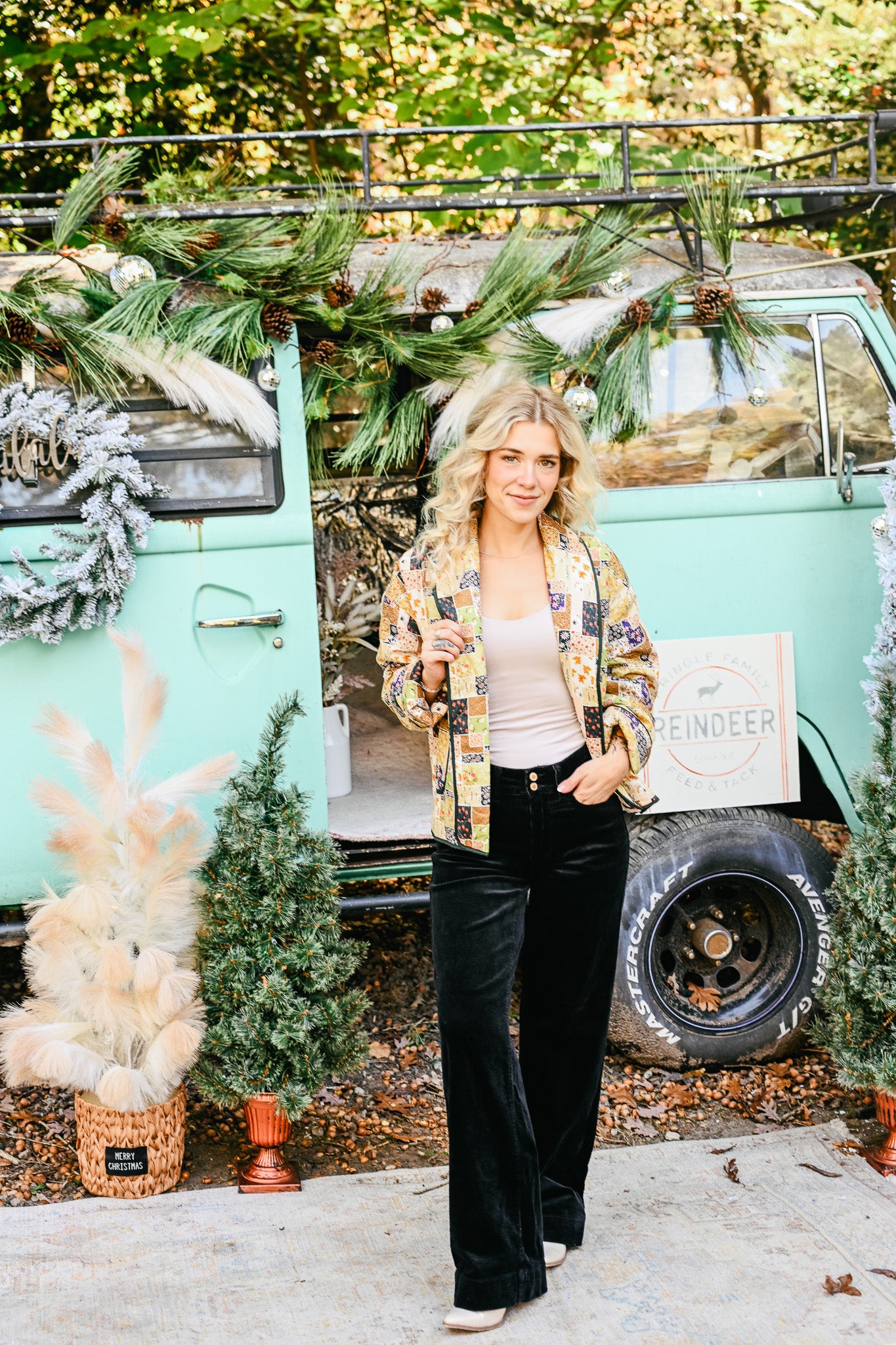 Olive Combo Patchwork Jacket