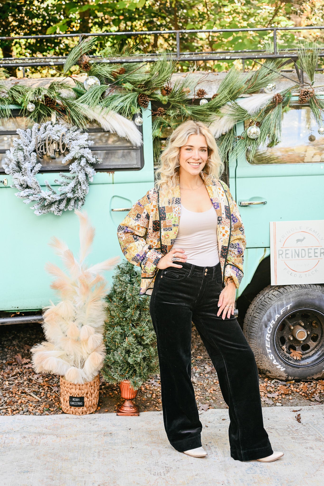 Olive Combo Patchwork Jacket