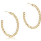 Beaded Classic 1.25" Hoop 3mm Gold