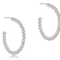 Beaded Classic 1.25 Hoop 4mm Silver