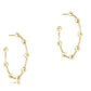 Beaded Simplicity 1.5" Hoop 4mm Gold