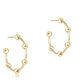 Beaded Simplicity 1" Hoop 4mm Gold