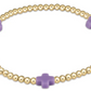 EGIRL Signature Cross 3mm Purple Gold Bead Bracelet (KIDS)